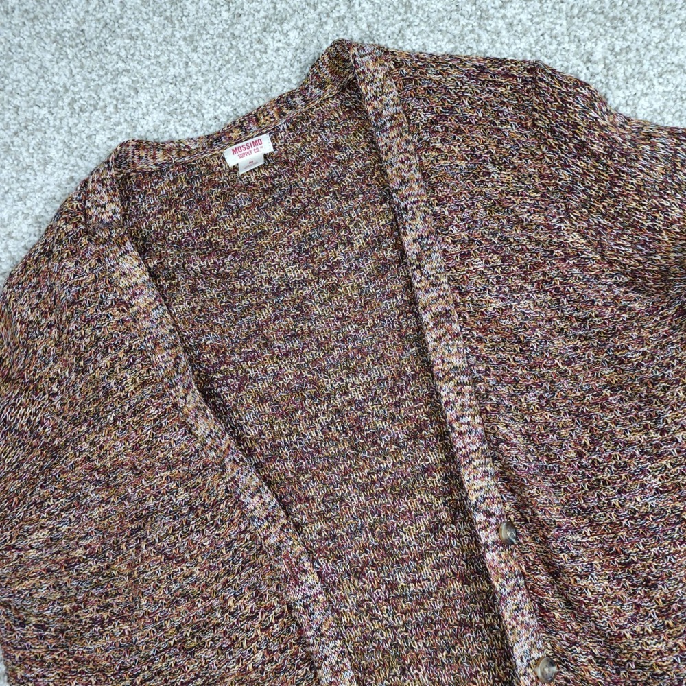 Mossimo Supply Co Womens Marled Knit Button Front Cardigan Sweater Brown Medium